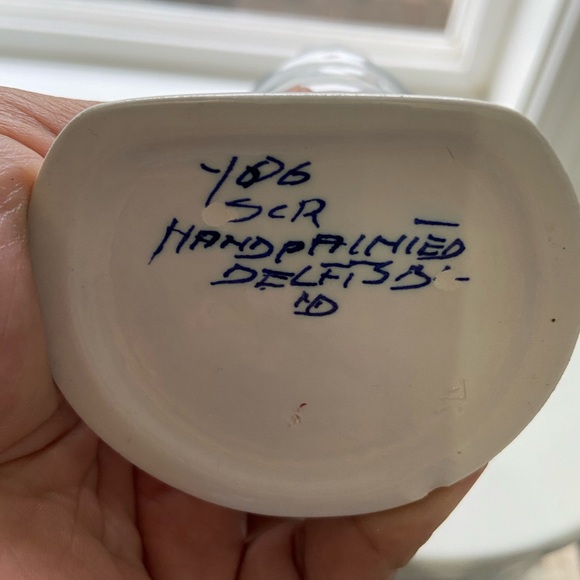 DELTS Blue Hand-Painted Teapot Ceramic Bottle Decor - Picture 5 of 5